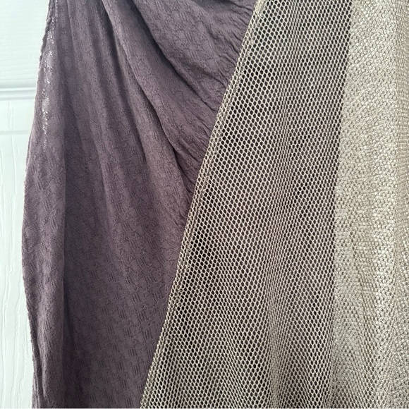 Free People One-Shoulder Draped Top in Mauve and Taupe Mesh - Picture 9 of 9